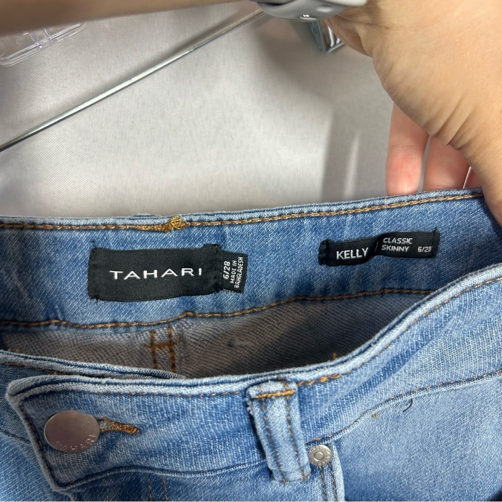 Tahari | Kelly Classic Skinny Blue Jeans Denim Women's Size 6/28 - Picture 9 of 14